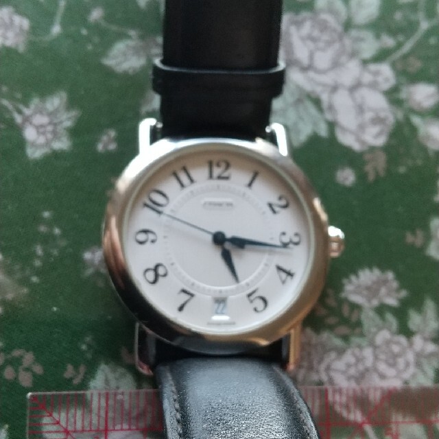 スイス COACH アナログ表示腕時計 クォーツ 青針 稼働中