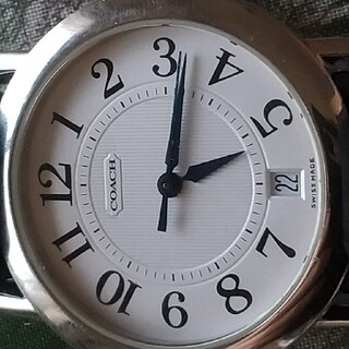 コーチ(COACH)の スイス  COACH アナログ表示腕時計   クォーツ 青針 稼働中(腕時計(アナログ))