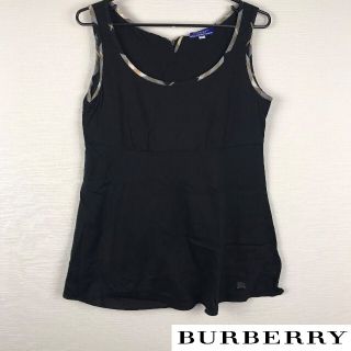 バーバリーブルーレーベル(BURBERRY BLUE LABEL)の美品 BURBERRY BLUE LABEL タンクトップ ブラック サイズ38(Tシャツ(半袖/袖なし))