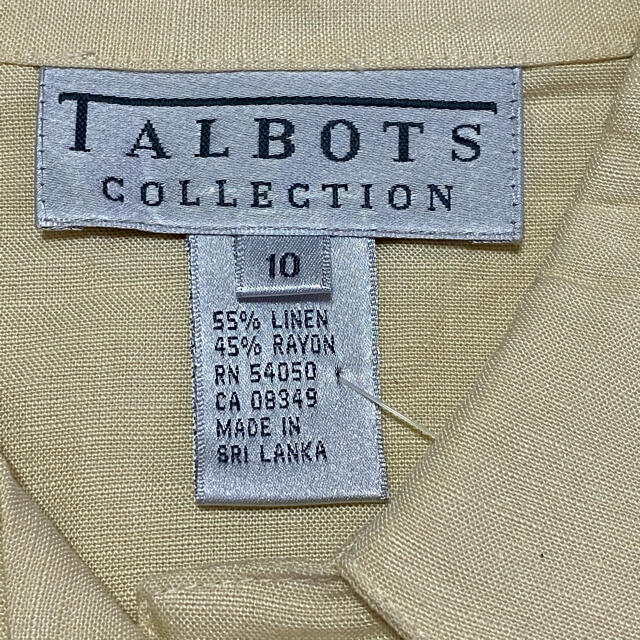 TALBOTS(タルボット)のTALBOTS 半袖シャツ カラーシャツ　イエロー　ブラウス レディースのトップス(シャツ/ブラウス(半袖/袖なし))の商品写真