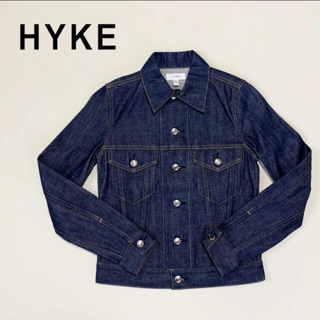 ☆美品 ハイク HYKE タイプ3 デニム ジャケット Gジャン 濃紺 日本製-