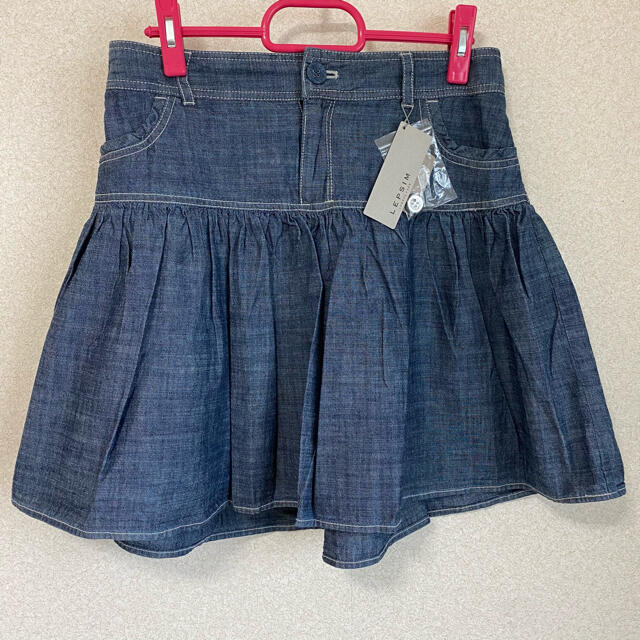 LEPSIM(レプシィム)のLEPSIM デニムスカート　ミニスカート　キリカエギャザーSK レディースのスカート(ミニスカート)の商品写真