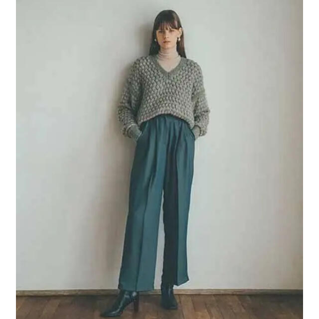 CLANE クラネ GLOSS WEAVE TUCK PANTS