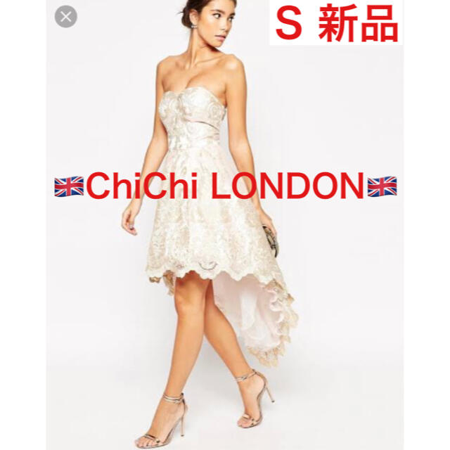 ミディアムドレスchichi London チチロンドン　レースドレス