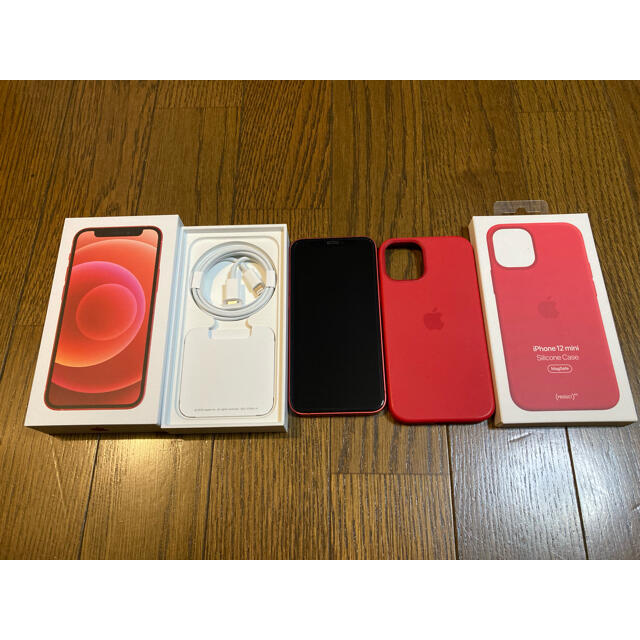 お得 iPhone12mini 128GB Red SIMフリー 純正ケース付き