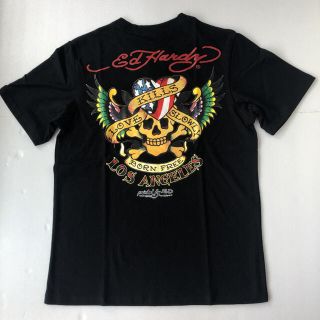 エドハーディー(Ed Hardy)のエドハーディー天竺ラブキルカラープリントTシャツ　ブラックM新品(Tシャツ/カットソー(半袖/袖なし))