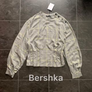 ベルシュカ(Bershka)の新品未使用タグ付♡Bershka♡グレンチェックブラウス(シャツ/ブラウス(長袖/七分))