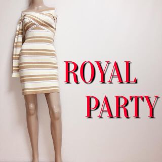 ロイヤルパーティー(ROYAL PARTY)の新品タグ付き♪ロイヤルパーティー リブニットワンピース♡リゼクシー デュラス(ミニワンピース)