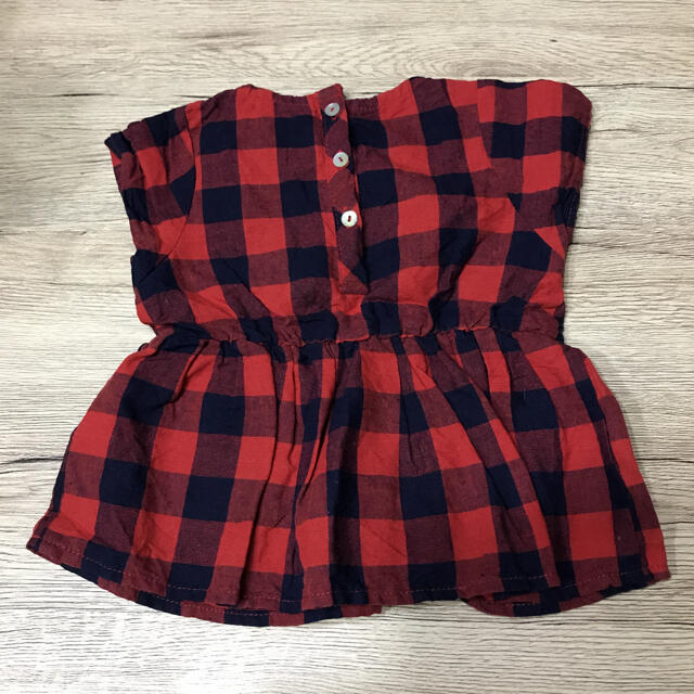 しまむら(シマムラ)のブロックチェック　トップス  キッズ/ベビー/マタニティのキッズ服女の子用(90cm~)(Tシャツ/カットソー)の商品写真