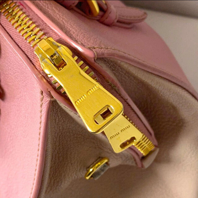 miumiu ミュウミュウ ショルダーバッグ ハンドバッグ ピンク ベージュ