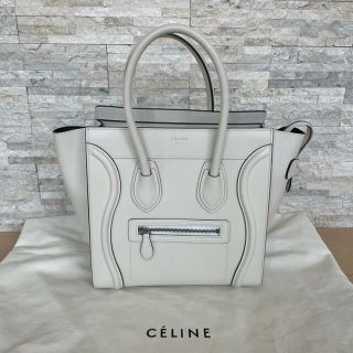 セリーヌ(celine)のセリーヌ ラゲージ マイクロ  アイボリー ホワイト 白(ハンドバッグ)