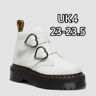 ドクターマーチン(Dr.Martens)のDEVON HEART 2 ストラップ ブーツ　マーチン　ホワイト　ハート　白(ブーツ)