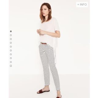 ザラ(ZARA)のZARAボーダーパンツザラテーパードパンツ(カジュアルパンツ)