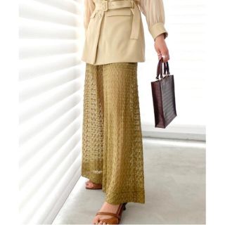 アメリヴィンテージ(Ameri VINTAGE)のMEDI SHINE LACE PANTS(カジュアルパンツ)