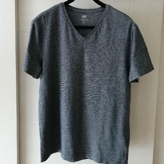 エイチアンドエム(H&M)のH&M メンズTシャツ グレー Lサイズ(Tシャツ/カットソー(半袖/袖なし))