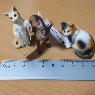 ミニチュア フィギュア コレクション ネコ マンチカン 三毛猫 アビシニアン(キャラクターグッズ)