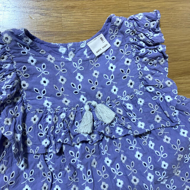 petit main(プティマイン)の花柄チュニック　100 キッズ/ベビー/マタニティのキッズ服女の子用(90cm~)(ブラウス)の商品写真