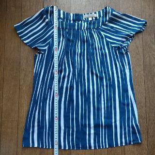 banana republic 青ストライプ　トップス(シャツ/ブラウス(半袖/袖なし))