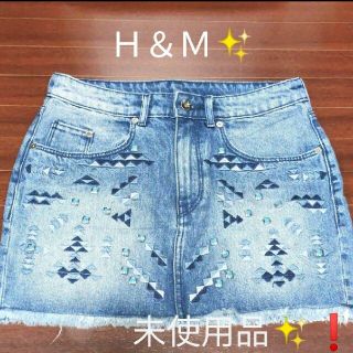 エイチアンドエム(H&M)の未使用品❗Ｈ&Ｍ✨ デニムミニスカート デニムスカート(ミニスカート)