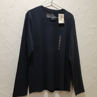 ムジルシリョウヒン(MUJI (無印良品))のMUJI　無印良品　Vネック長袖Tシャツ　M ダークネイビー(Tシャツ/カットソー(半袖/袖なし))