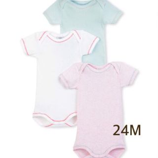 プチバトー(PETIT BATEAU)のSALE☆プチバトー 24M プチバトー ピコレース半袖ボディ(肌着/下着)