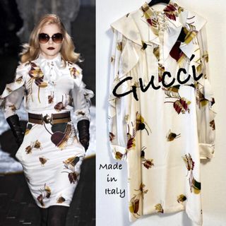 GUCCI(フリル ・ ひざ丈ワンピース)のフリマアイテム一覧 GUCCI(フリル ・ ひざ丈ワンピース)のフリマアイテム一覧