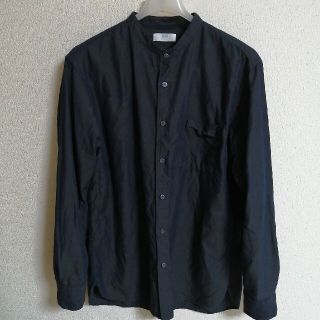 ユニクロ(UNIQLO)のユニクロ リネンコットンスタンドカラーシャツ(長袖) 中古美品(シャツ)