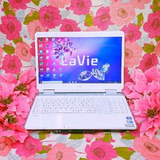 エヌイーシー(NEC)のブルーレイ/ホワイト色NECLavie/WIN10/爆速Core-i5/オフィス(ノートPC)