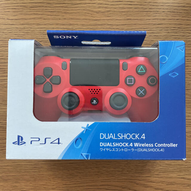 ゲームソフト/ゲーム機本体【PS4】純正ワイヤレスコントローラー DUALSHOCK4 Magma Red