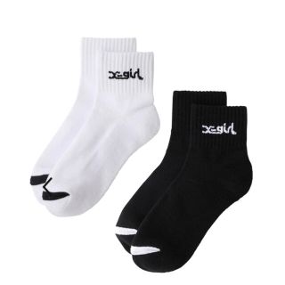 エックスガール(X-girl)の【X-girl】LOGO 2P SOCKS(ソックス)