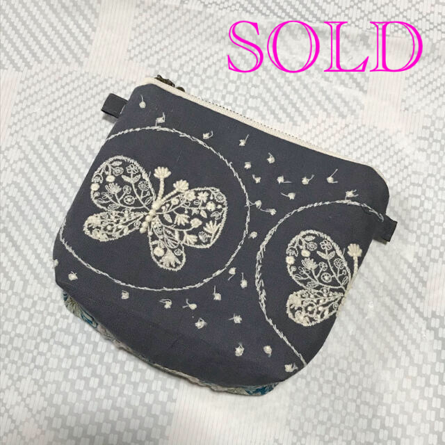 【SOLD】ミナペルホネン　ハンドメイド　ミニポーチ