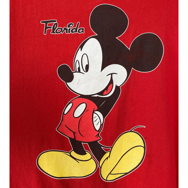 Disney(ディズニー)の【ディズニー】【90s】オールドディズニー ミッキー・マウス レッド 赤 ビッグ メンズのトップス(Tシャツ/カットソー(半袖/袖なし))の商品写真