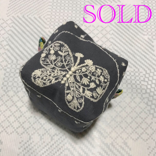 【SOLD】ミナペルホネン　ハンドメイド　キャラメルポーチ