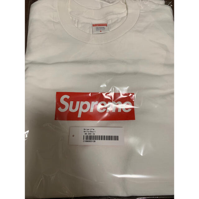 Supreme  Box Logo L/S Tee White small