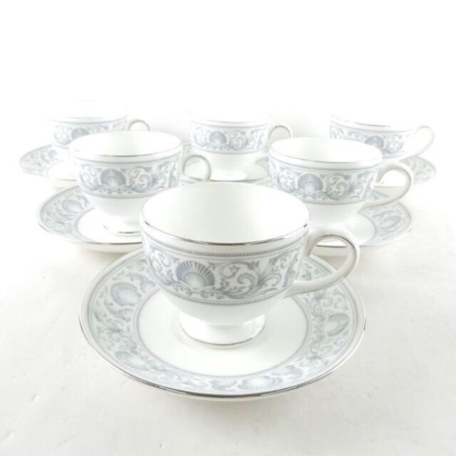 WEDGWOOD ドルフィンホワイト デミタスカップ\u0026ソーサー