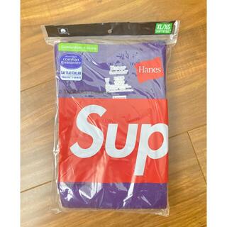 シュプリーム(Supreme)の(XL)Supreme Hanes T-ShirtシュプリームヘインズTシャツ紫(Tシャツ/カットソー(半袖/袖なし))