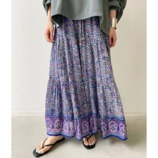 アパルトモンドゥーズィエムクラス(L'Appartement DEUXIEME CLASSE)の未使用 BLUE BOHEME Cotton Tiered Skirt(ロングスカート)