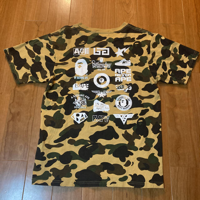 A BATHING APE アベイシングエイプ 半袖 TシャツⓂ️イエローカモ