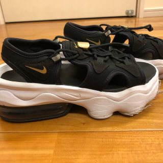 ナイキ(NIKE)の最終価格　NIKEエアマックスココ22センチ黒×白ブラック×ホワイト使用感あり(サンダル)