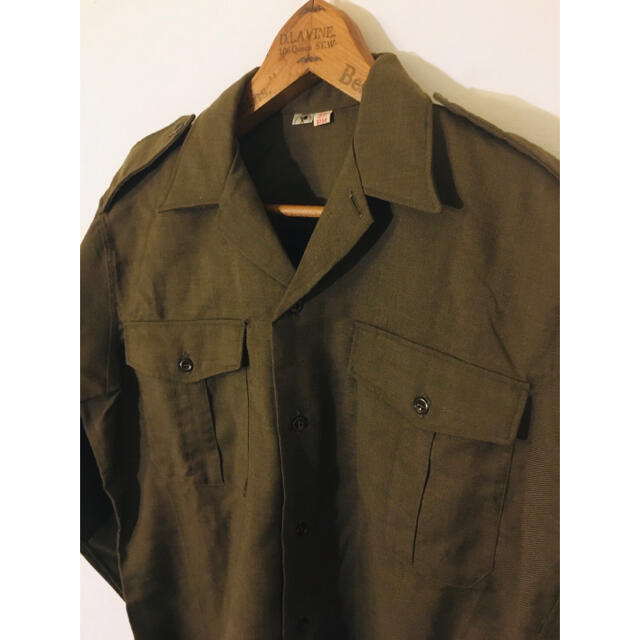 【新品】デッドストック  フランス軍 ウールシャツ 60s 4