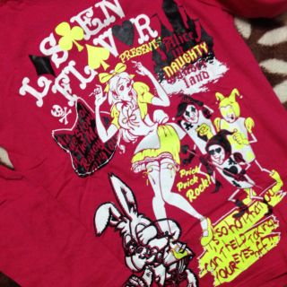 リッスンフレーバー(LISTEN FLAVOR)のLISTEN FLAVORアリス柄ロンＴ(Tシャツ(長袖/七分))