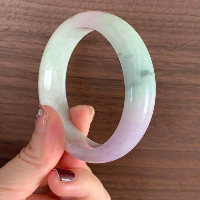翡翠 ヒスイ腕輪 ミャンマーヒスイ バングル 内径55.3mm A貨 ...
