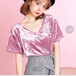 ワンアフターアナザーナイスクラップ(one after another NICE CLAUP)のワンアフターアナザーナイスクラップ　ベロアTシャツ(Tシャツ(半袖/袖なし))