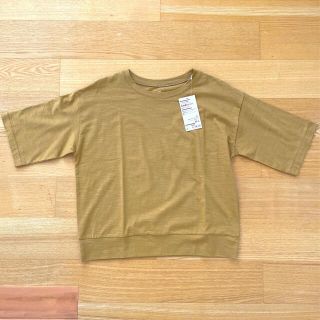 ムジルシリョウヒン(MUJI (無印良品))の無印良品　五分袖Tシャツ　M-L(Tシャツ(半袖/袖なし))