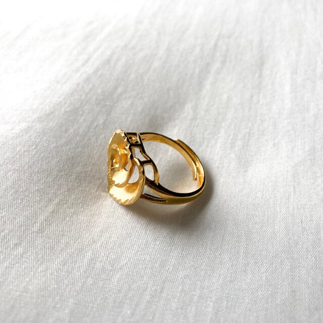 ୨୧ Vintage rétro Gold Heart Rose Ring レディースのアクセサリー(リング(指輪))の商品写真