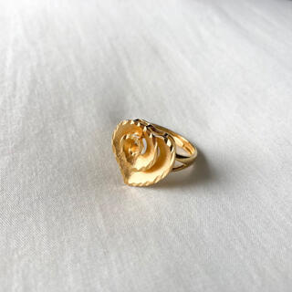 ୨୧ Vintage rétro Gold Heart Rose Ring(リング(指輪))
