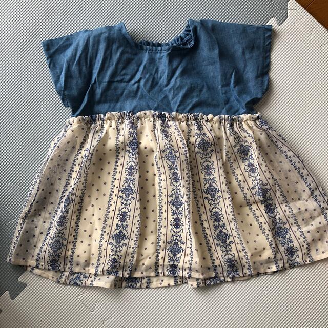 チュニック　110 キッズ/ベビー/マタニティのキッズ服女の子用(90cm~)(Tシャツ/カットソー)の商品写真