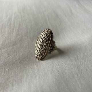 ୨୧ Vintage rétro Silver Geometry Ring #1(リング(指輪))