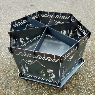 【ココペリヘキサゴン】組立式焚火台 焚火 キャンプ アウトドア