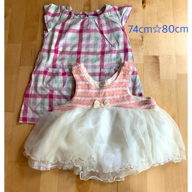 PETIT BATEAU(プチバトー)のpetitbateau☆kid's zooチェニックワンピース キッズ/ベビー/マタニティのベビー服(~85cm)(ワンピース)の商品写真